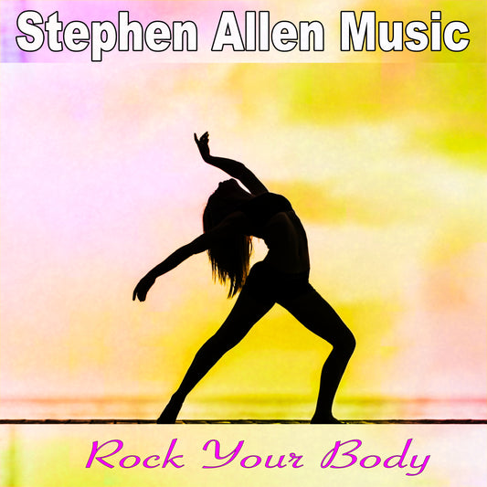 Silhouette of a dancer against a colorful gradient background with 'Stephen Allen Music' at the top.