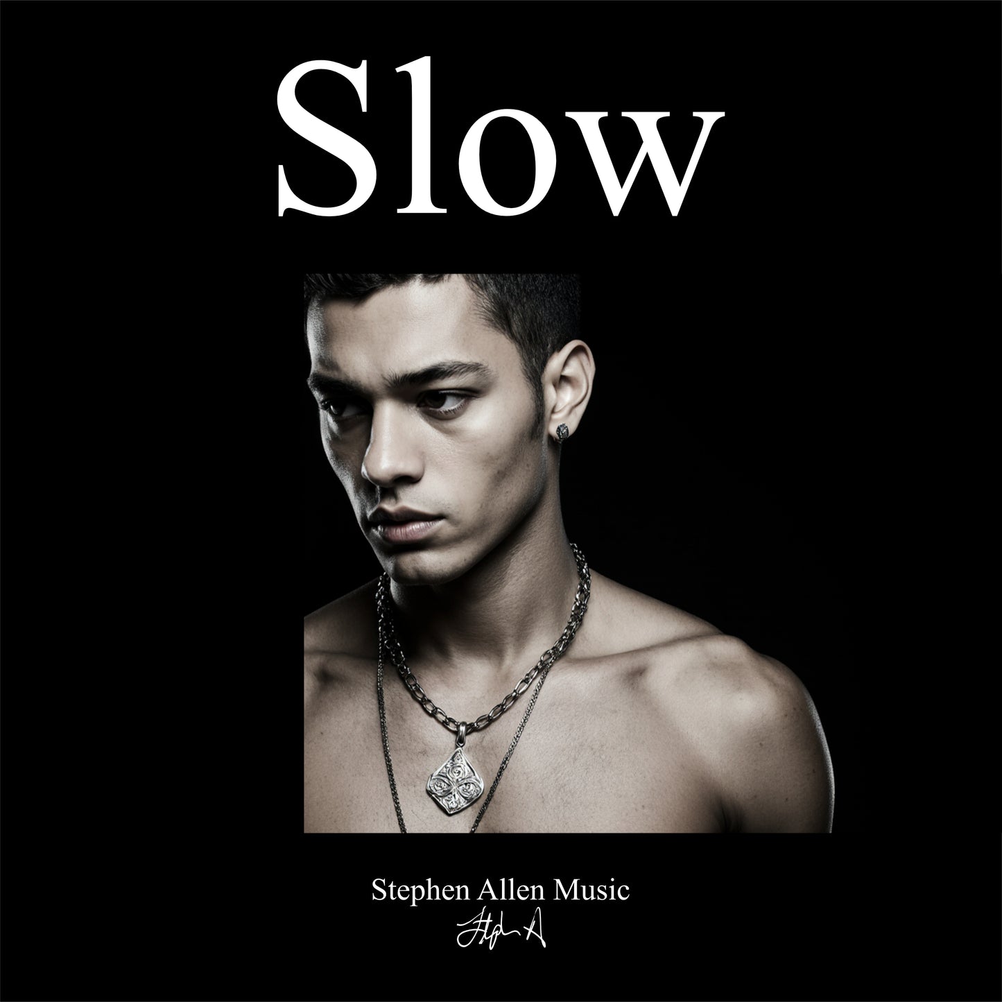 Album cover with a person and the title 'Slow' by Stephen Allen Music.