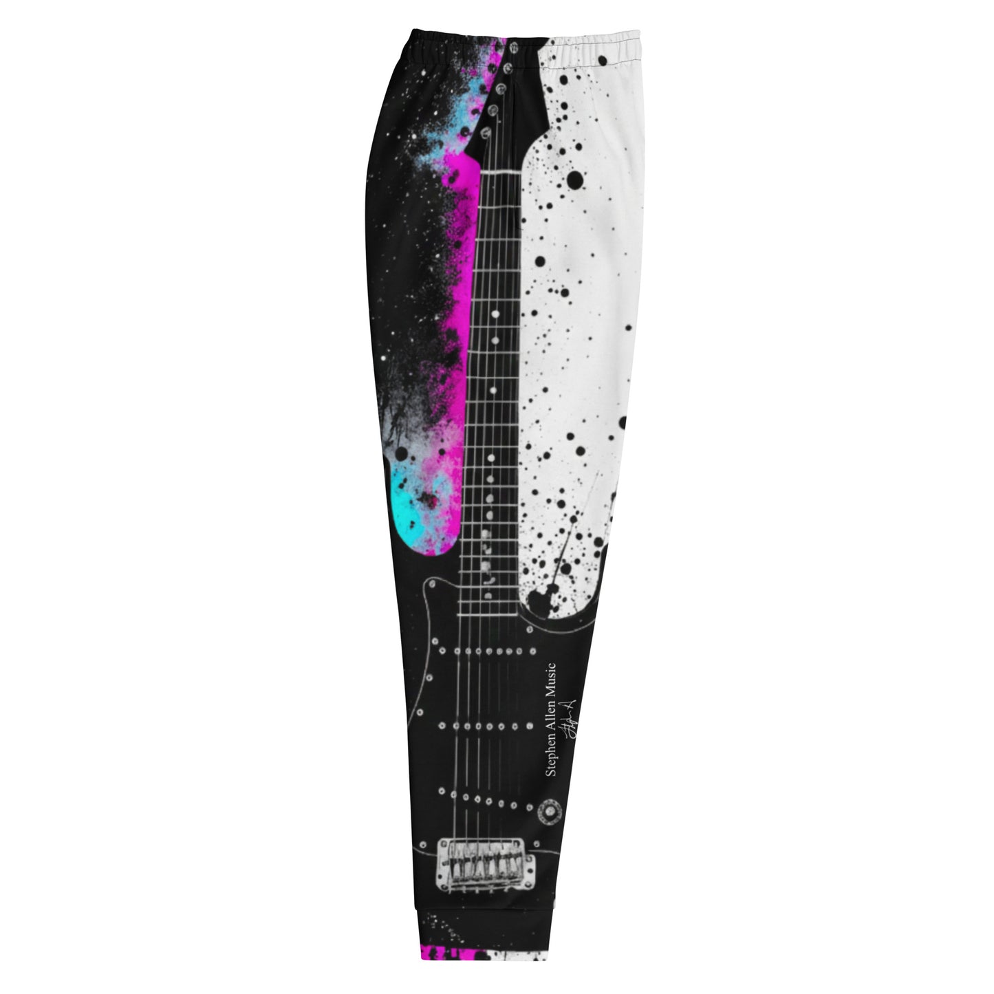 Guitar Explosion Abstract Art | Electric Guitar Print Men's Joggers By Stephen Allen Music