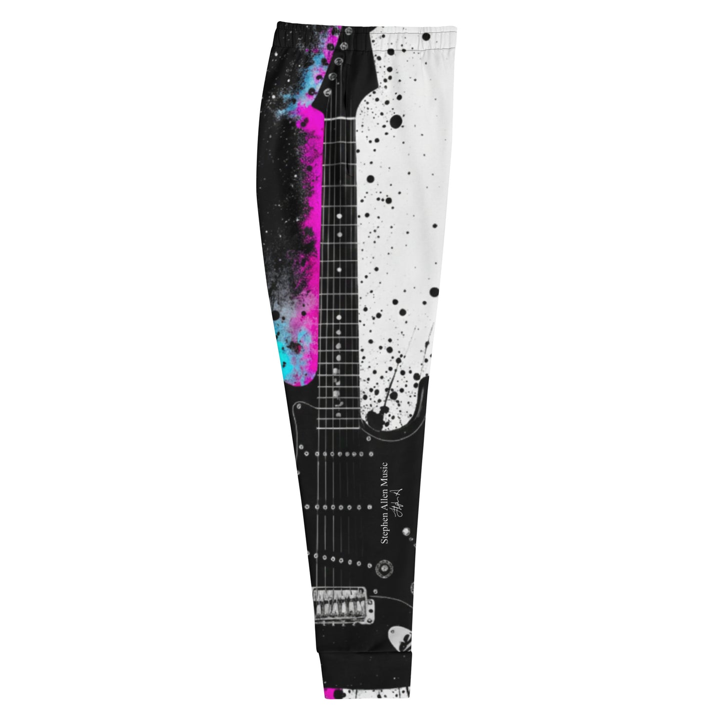 Guitar Explosion Abstract Art | Electric Guitar Print Women's Joggers By Stephen Allen Music