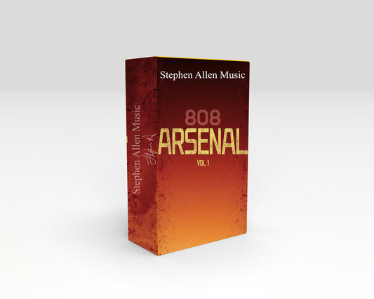 Stephen Allen Music 808 Arsenal Vol. 1 packaging on a white background
