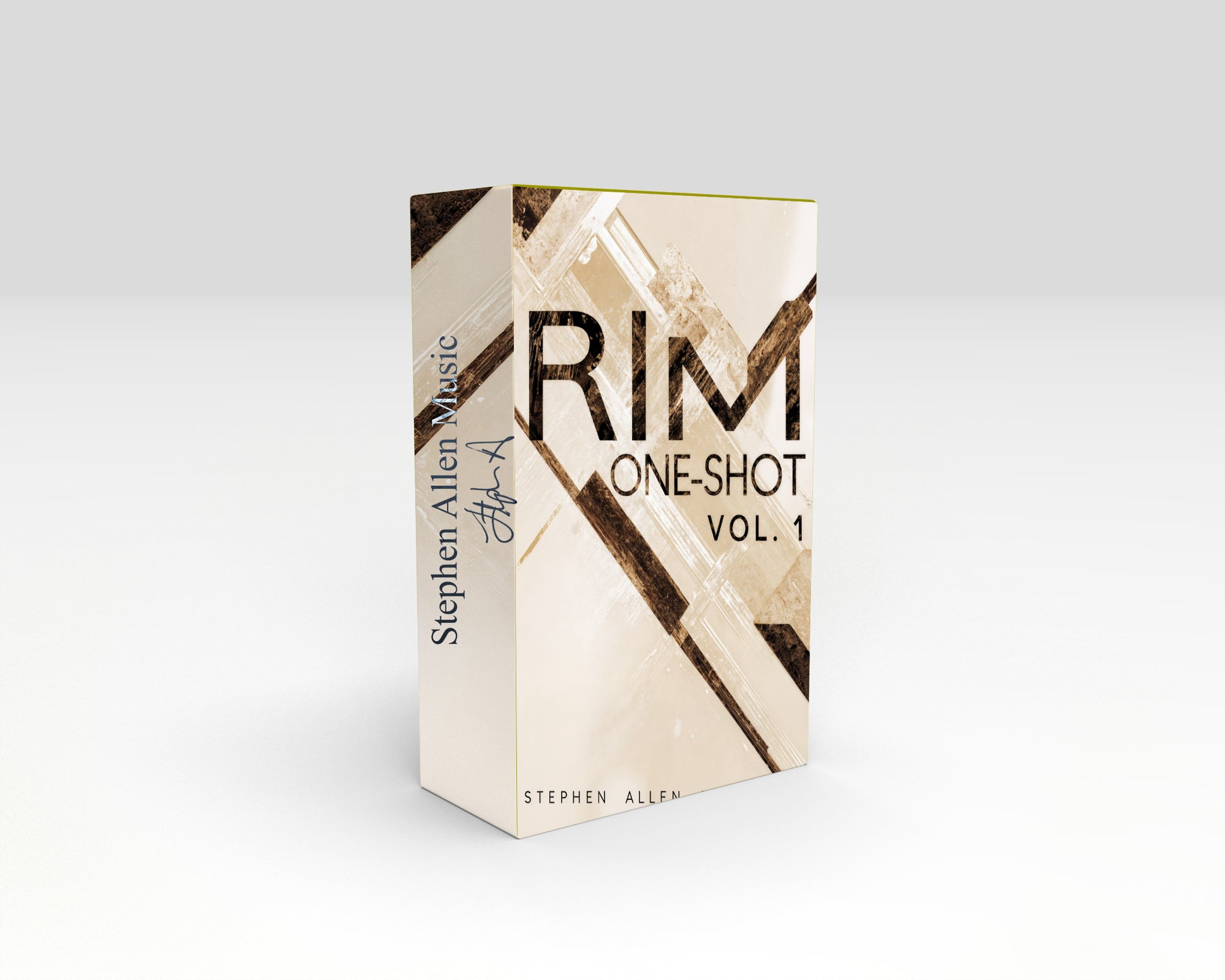Music album cover for 'RIM One-Shot Vol. 1' by Stephen Allen on a light gray background