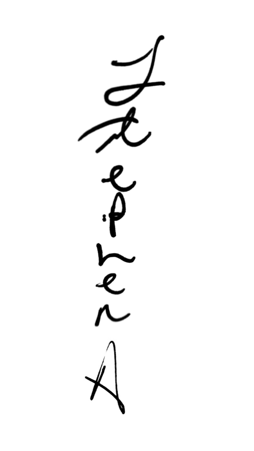 Black handwritten text on a white background Stephen Allen Music