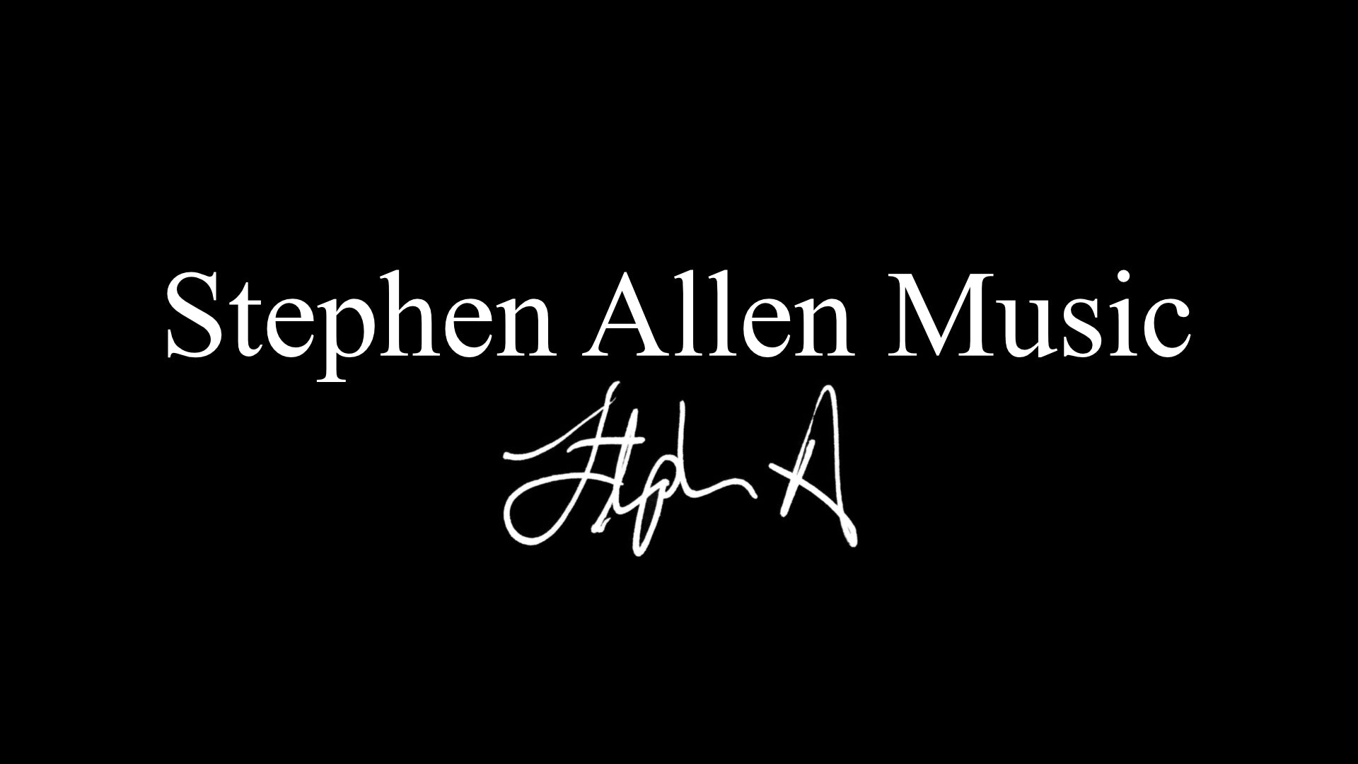 Black background with 'Stephen Allen Music' text and signature