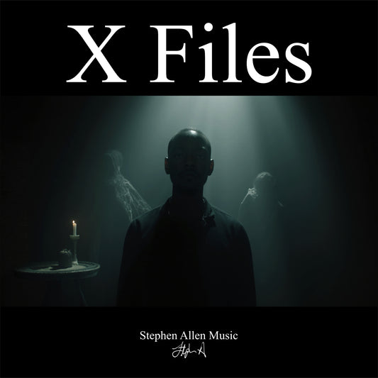Album cover for 'X Files' by Stephen Allen Music with a dark, mysterious scene.