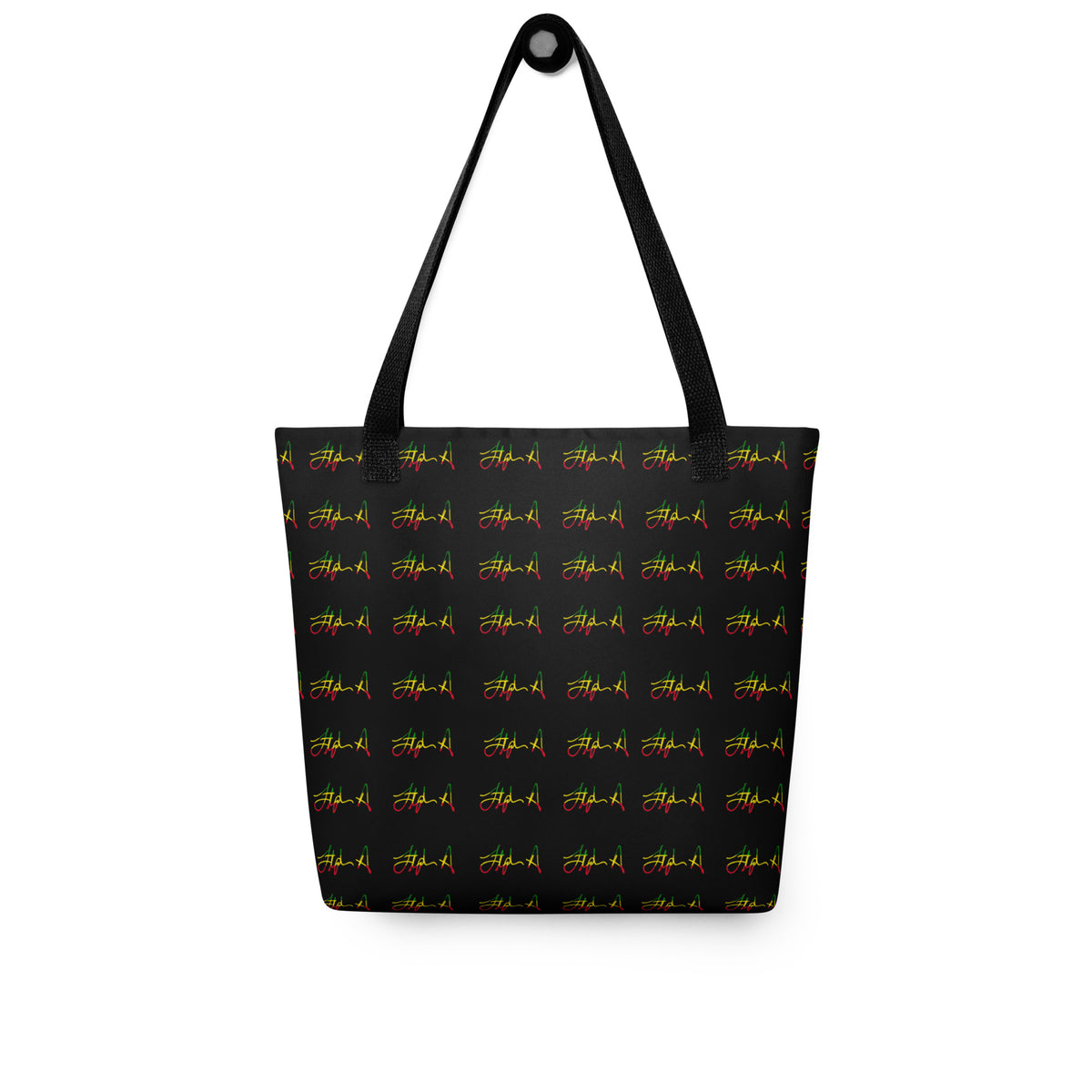 Black tote bag with a strap on a white background Stephen Allen Music