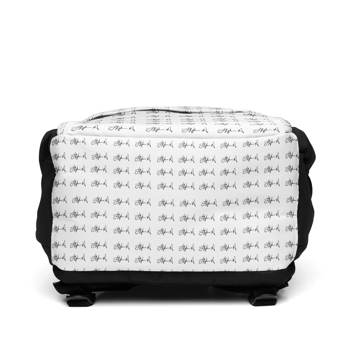 Small black and white suitcase with crown pattern on a white background Stephen Allen Music