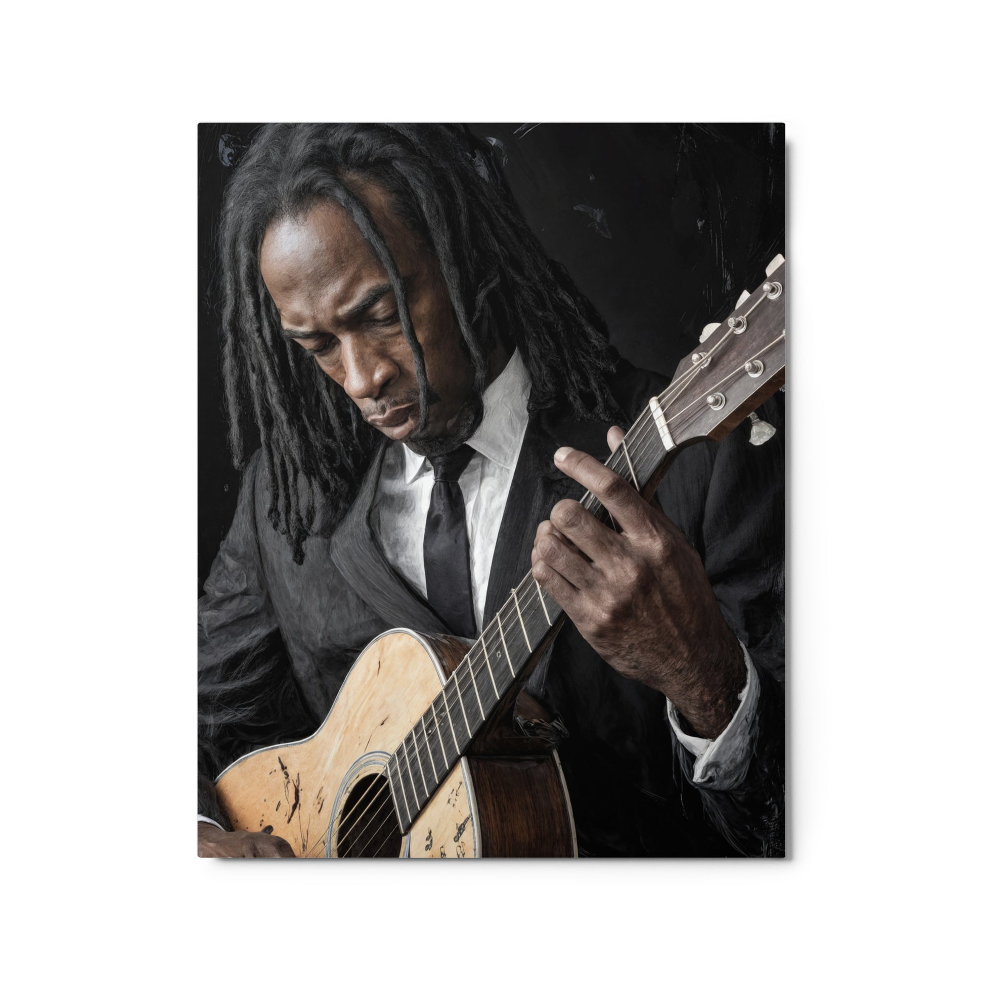 Man playing guitar with a dark background Stephen Allen Music