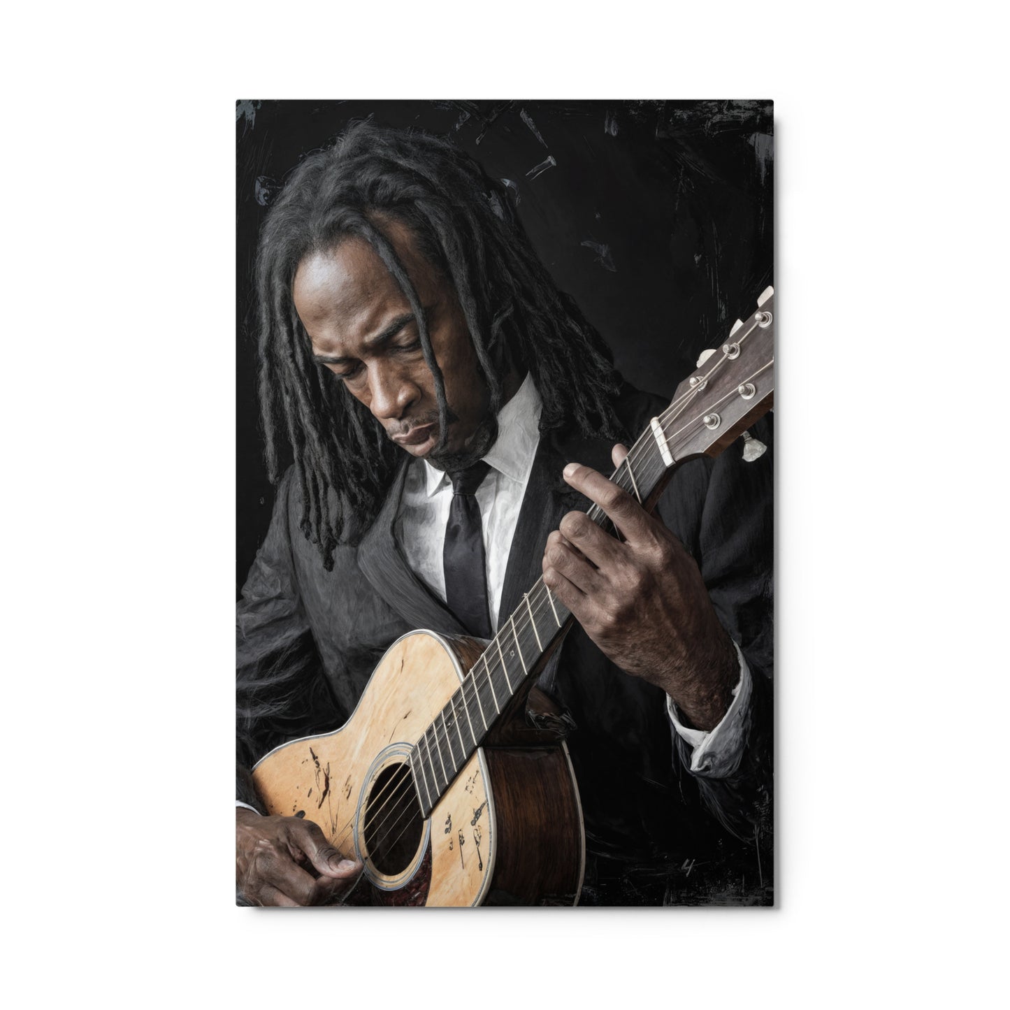 Man playing an acoustic guitar with a dark background Stephen Allen Music