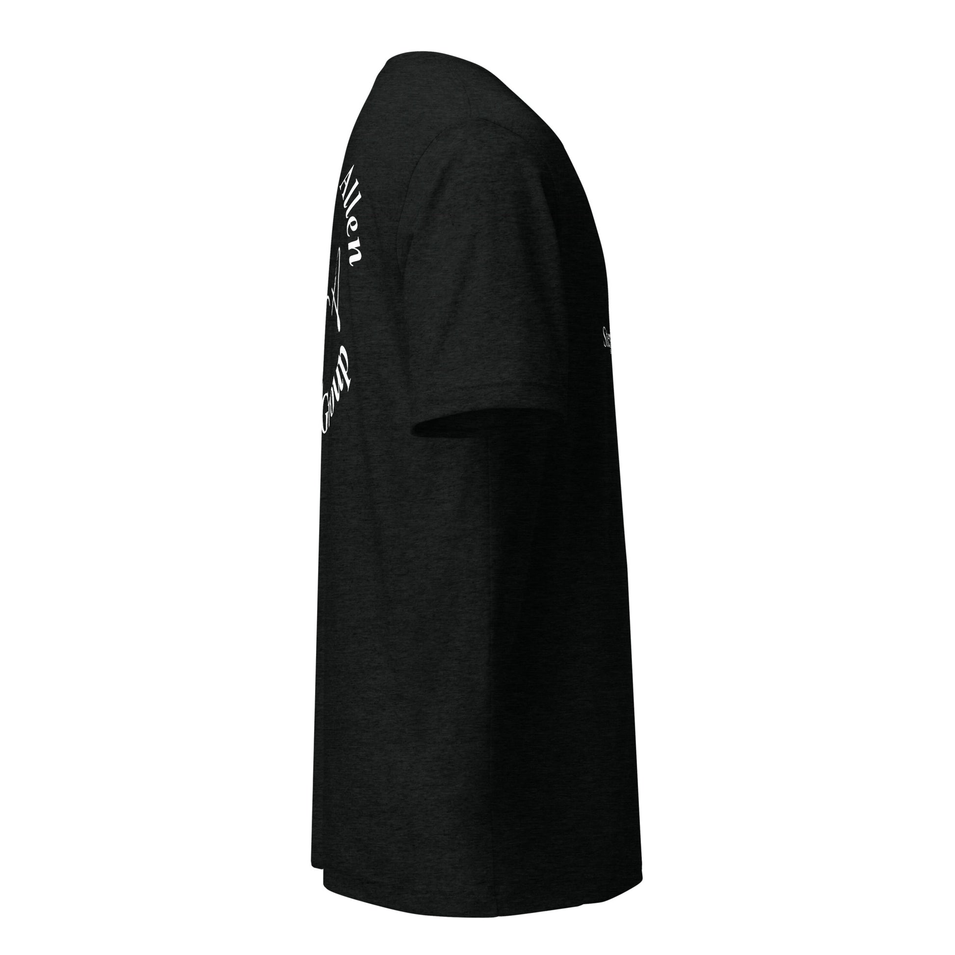 Black t-shirt on a white background Stephen Allen Music